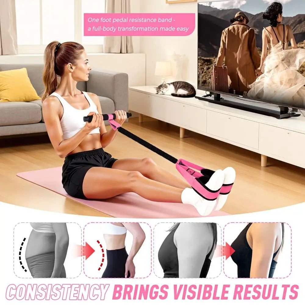 Rullo per Addominali con Fascia di Resistenza Allenatore Fitness per Allenamento Core