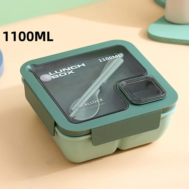 BentoGo Lunch Box | Portable Leak-Proof Bento with Cutlery – Microwave & Dishwasher Safe