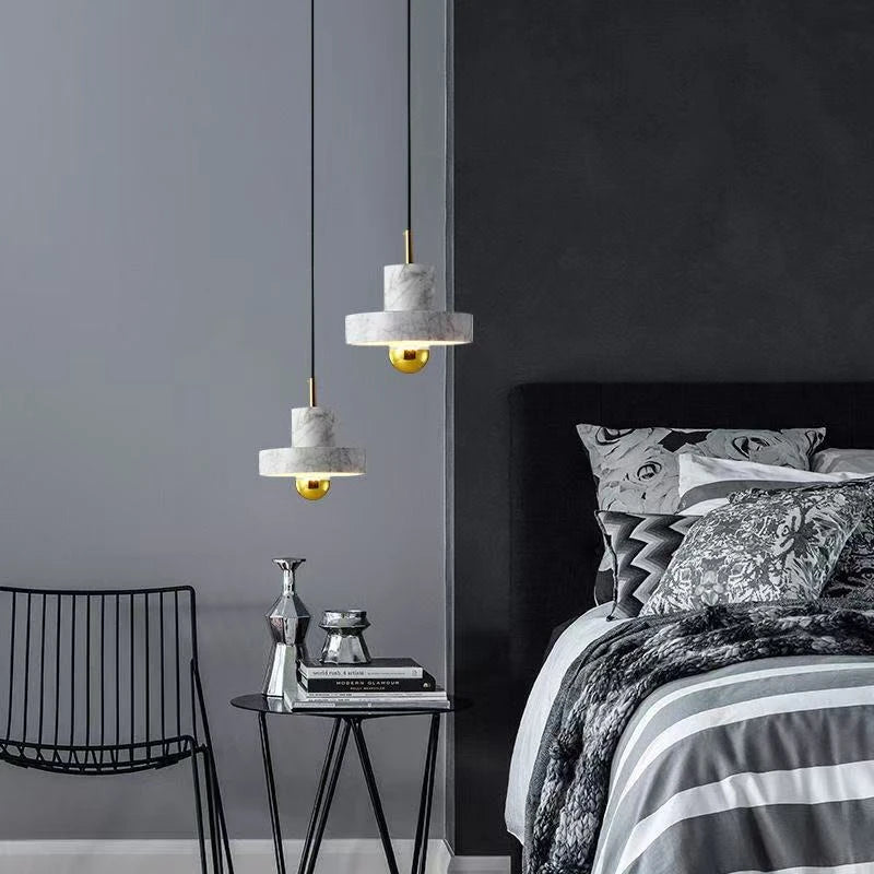 Lampă suspendată din marmură | Design postmodern din piatră naturală