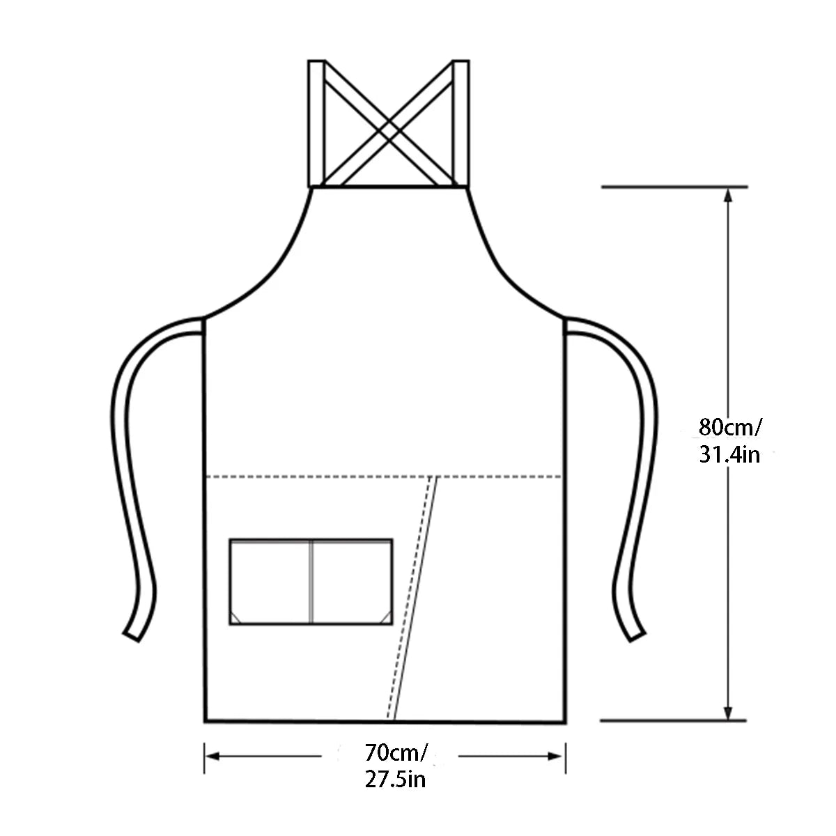 WorkEase | Waterproof Canvas Apron | Split Skirt Design with Pockets