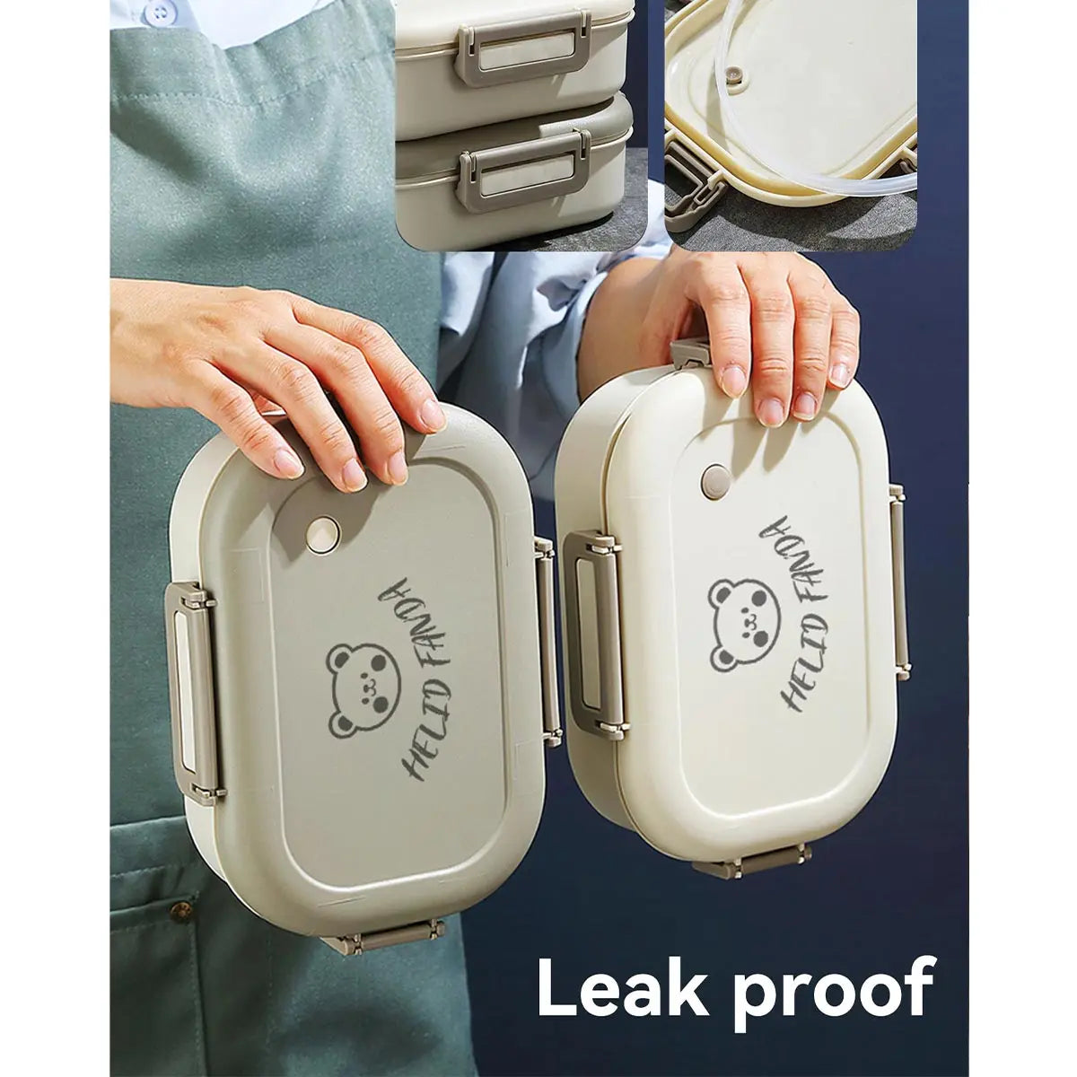 FreshMate | Portable Bento Lunch Box | Leak-Proof with 3 Compartments
