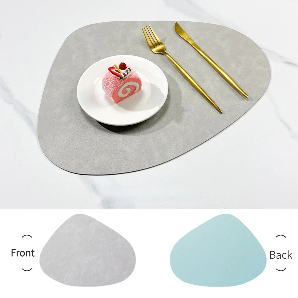 NordicDrop | Double-Sided Faux Leather Placemats | Non-Slip & Heat Resistant