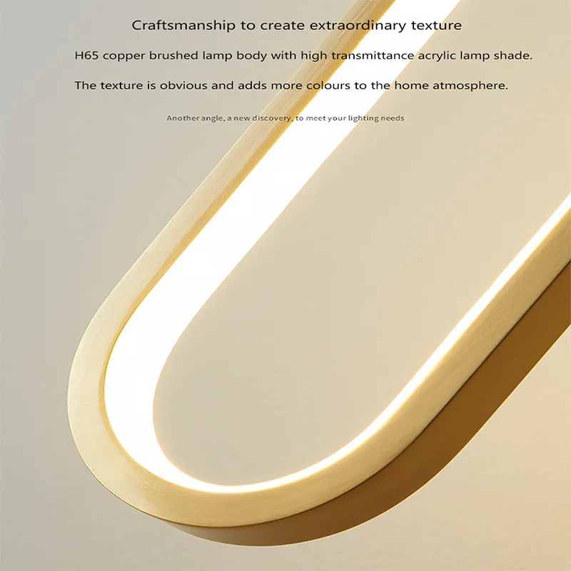 Modern Minimalist LED Pendant Light | Gold & Black Hanging Lamp for Bedroom, Dining & Living Spaces