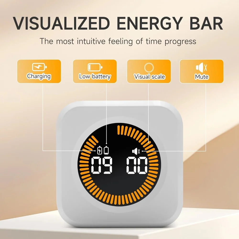 Digital Kitchen Timer | LED Visual Cube with 4 Preset Countdown Options – Cooking, Baking & Meal Prep Timer