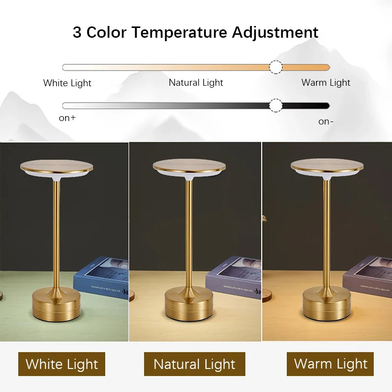 Lumaura | Touch Dimming LED Table Lamp | Rechargeable & Portable