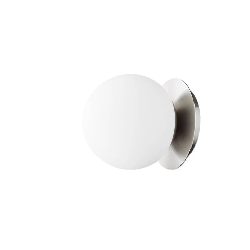 Lámpara de Pared de Cristal Nordic Globe | Luz Minimalista Moderna para Baño y Dormitorio