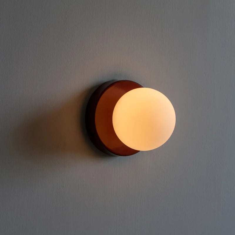 Lampă de perete LED Macaron | Aplica modernă din sticlă colorată