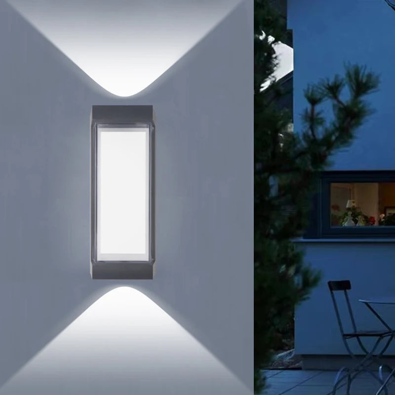 Moderne LED Væglampe | Vandtæt Udendørs Op- og Nedadrettet Væglampe