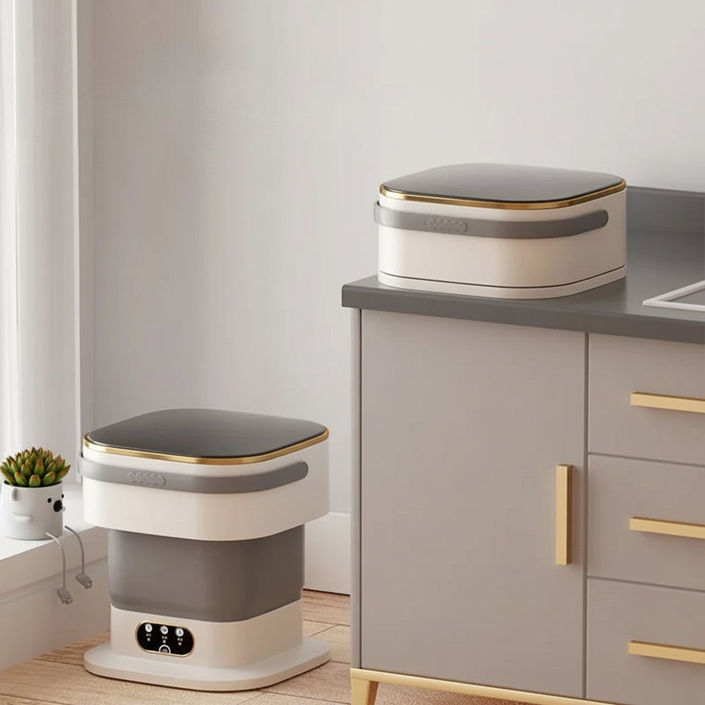 Máquina de Lavar Portátil Mini Dobrável Compacta para Roupa