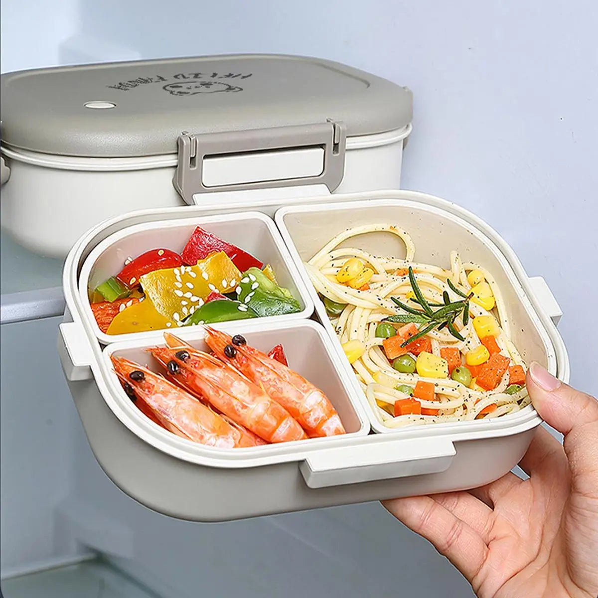 FreshMate | Lunch Box Bento Portatile | A Prova di Perdite con 3 Scomparti