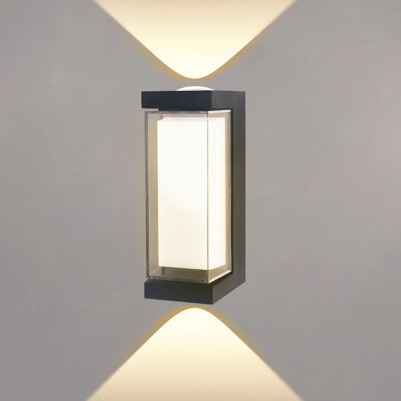 Moderne LED Væglampe | Vandtæt Udendørs Op- og Nedadrettet Væglampe