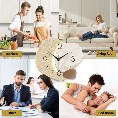 TempoStone | Orologio da Parete Moderno e Semplice | Design Silenzioso al Quarzo