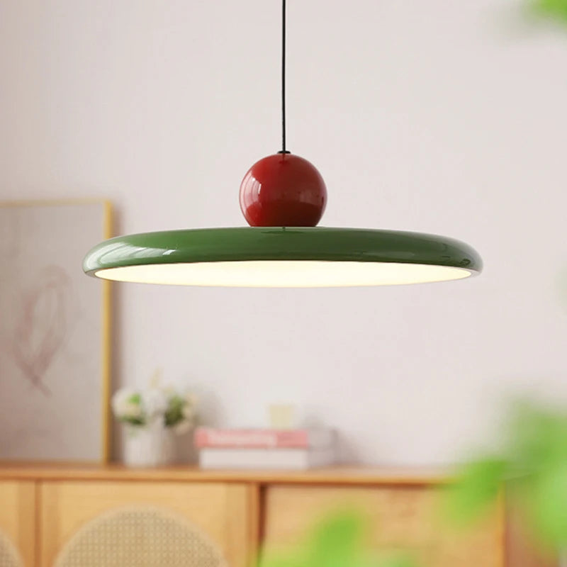 Lampada a Sospensione Disco Volante Nordico | Lampada da Soffitto LED Stile Crema