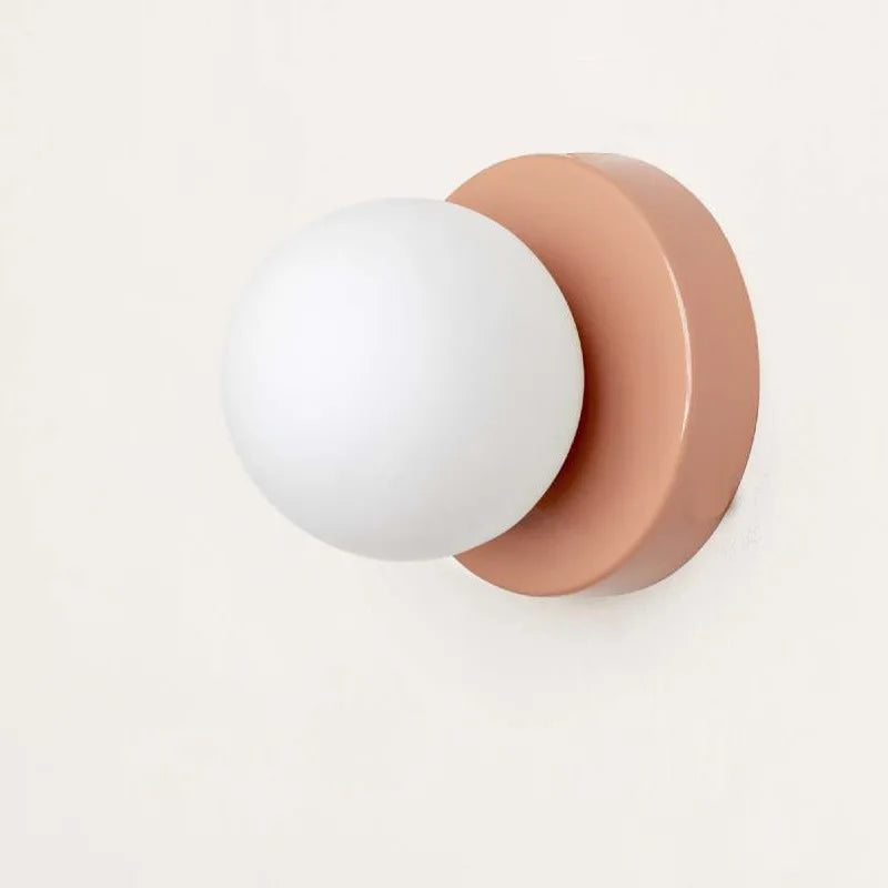 Lampă de perete LED Macaron | Aplica modernă din sticlă colorată