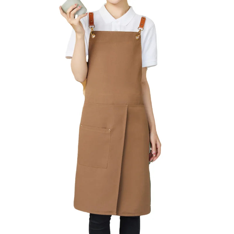 WorkEase | Waterproof Canvas Apron | Split Skirt Design with Pockets