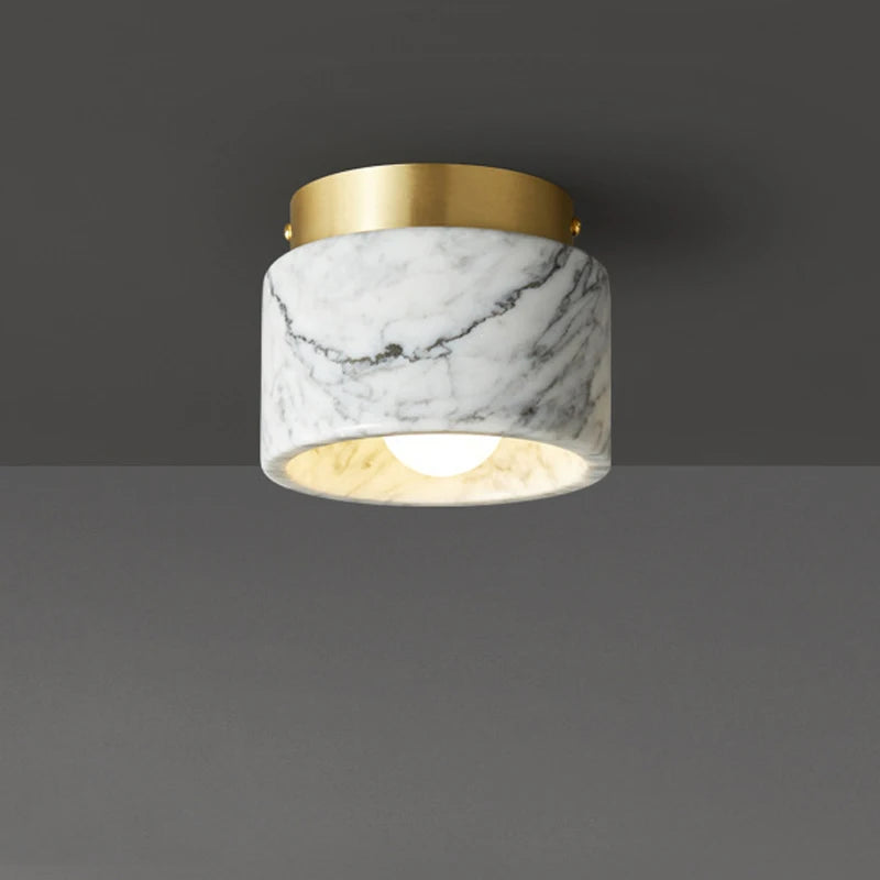 Nordische Marmor-Deckenleuchte | Moderner Downlight mit Steinoptik