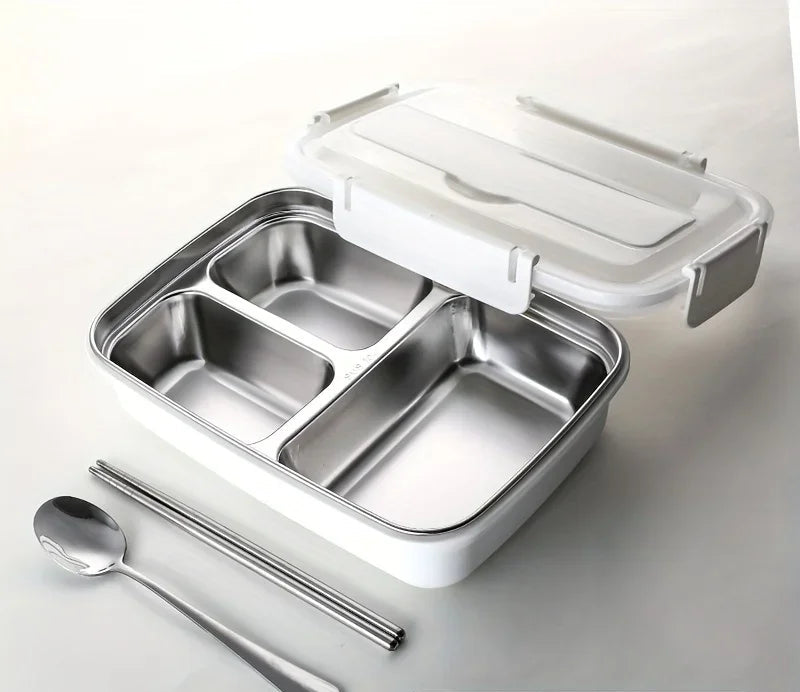 Stainless Steel BentoBox | Leak-Proof Lunch Box with 3 Compartments – Durable & Easy-Clean