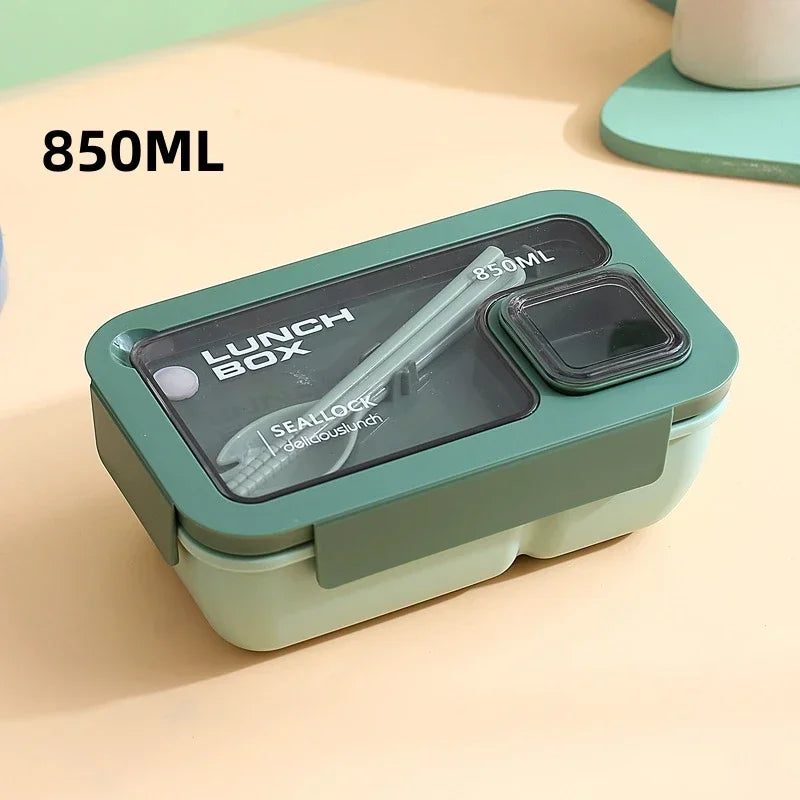 BentoGo Lunch Box | Portable Leak-Proof Bento with Cutlery – Microwave & Dishwasher Safe