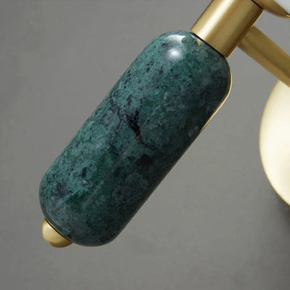 Marmor- und Glas-Wandlampe | Moderne Wandleuchte mit Gold-Finish