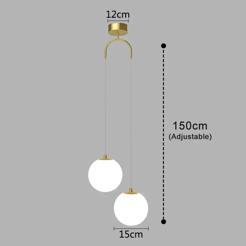 Luna Pendelleuchte | Nordisches modernes Glas-Kugel-Design