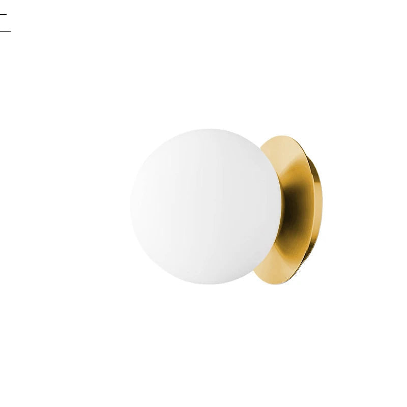 Lámpara de Pared de Cristal Nordic Globe | Luz Minimalista Moderna para Baño y Dormitorio