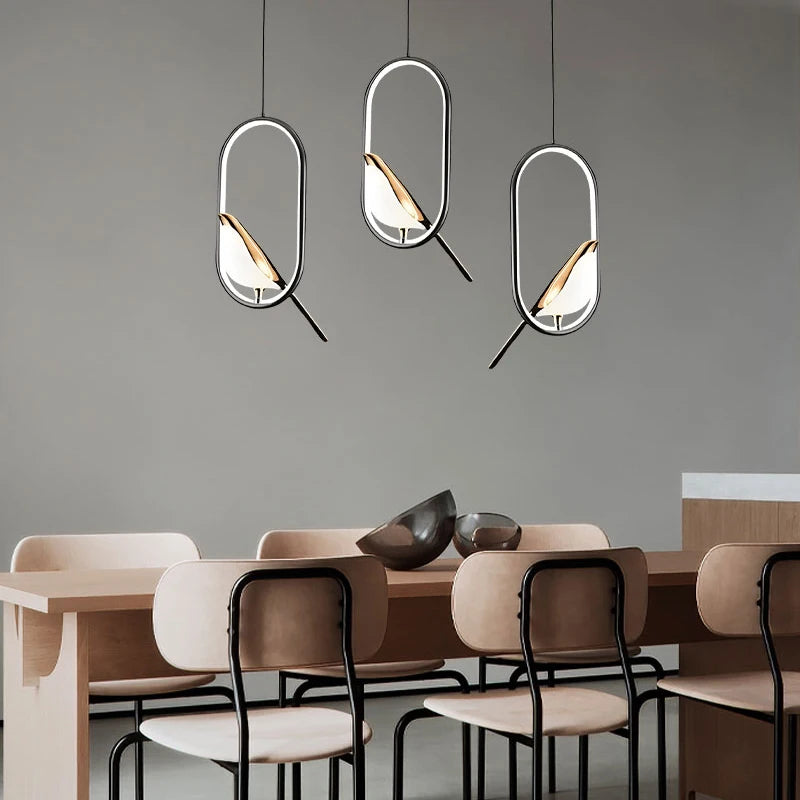 Magpie Pendant Light | Nordic LED Bird Design