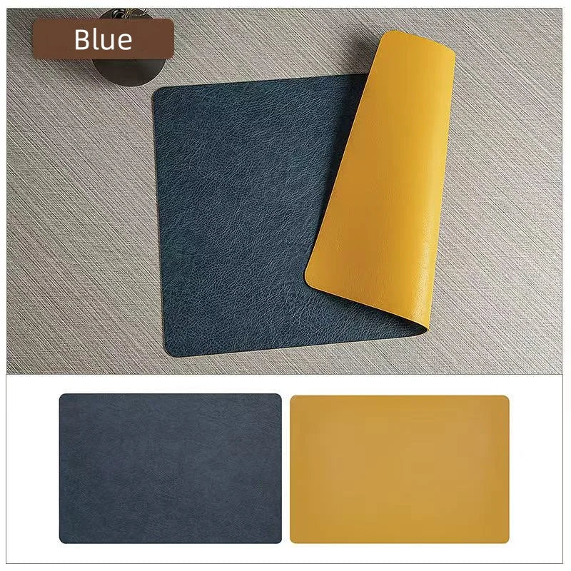 DuoMat | Double-Sided Faux Leather Placemats | Heat Resistant & Waterproof