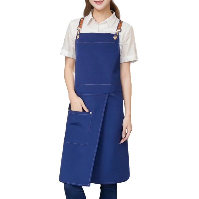 WorkEase | Waterproof Canvas Apron | Split Skirt Design with Pockets
