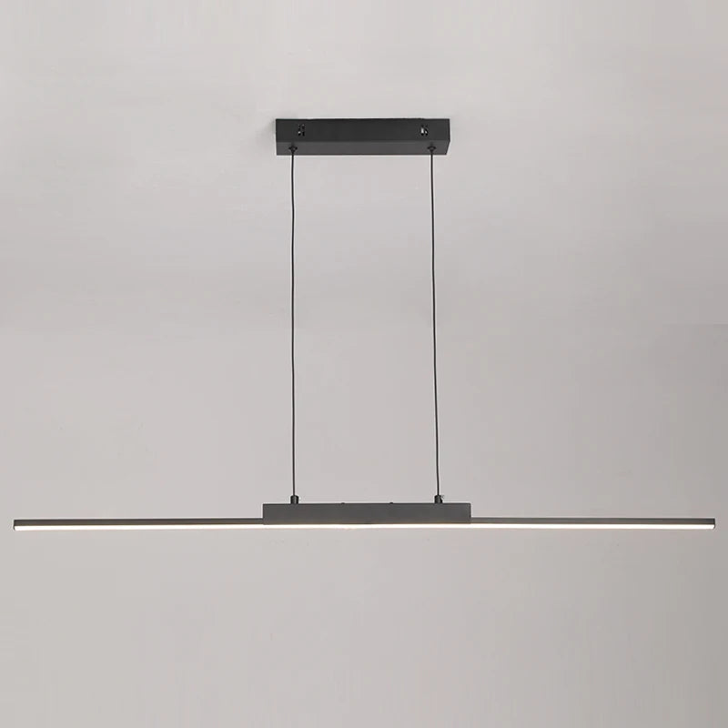 Lámpara colgante lineal moderna para comedor | Candelabro LED minimalista para cocina y salas de estar