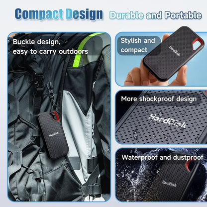 External Hard Drive Portable SSD USB C High Speed Compact Storage
