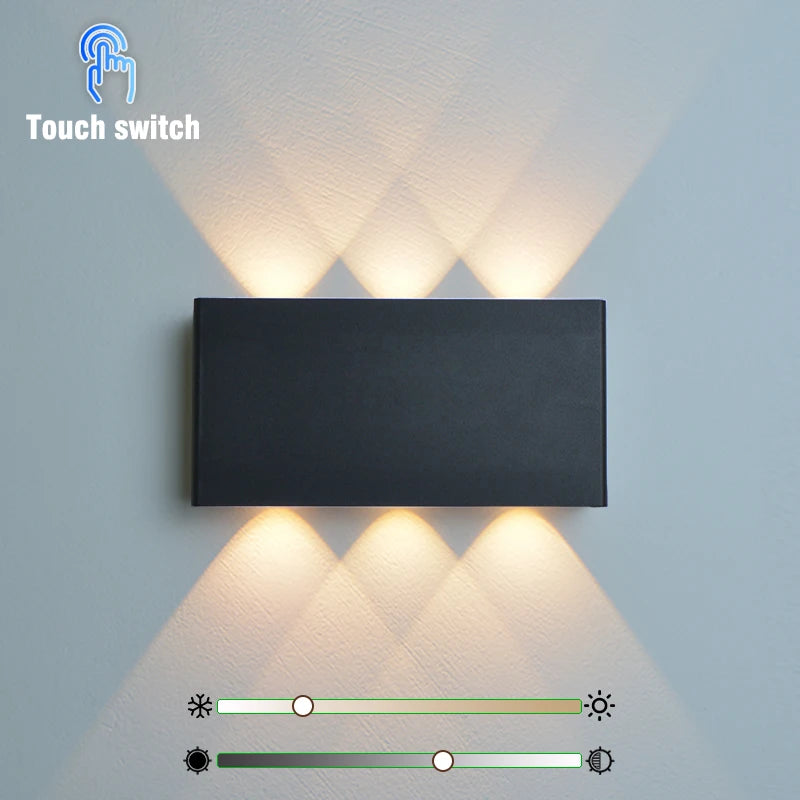 LumiBlock Genopladelig Væglampe | Minimalistisk Træstrukturdesign
