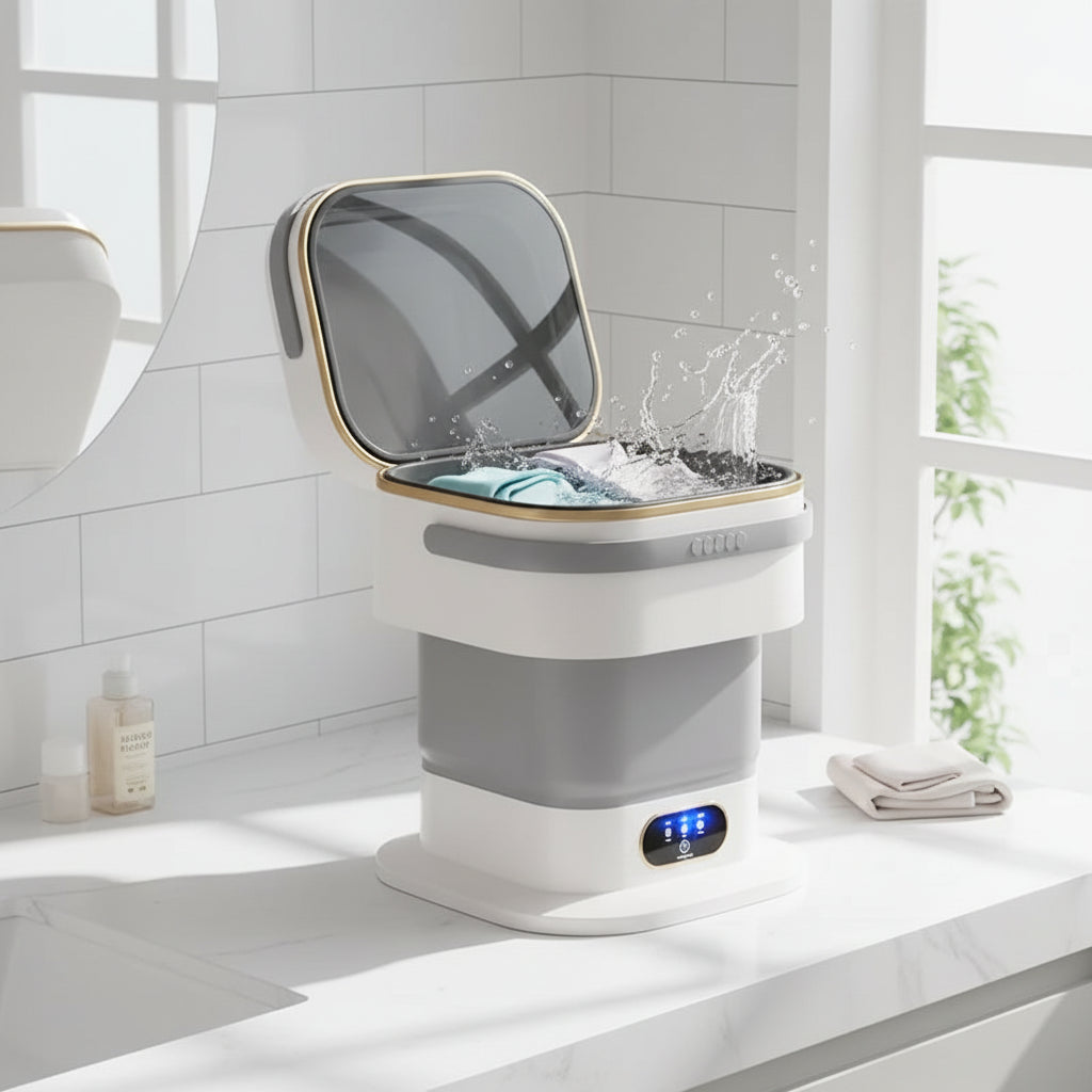 Máquina de Lavar Portátil Mini Dobrável Compacta para Roupa