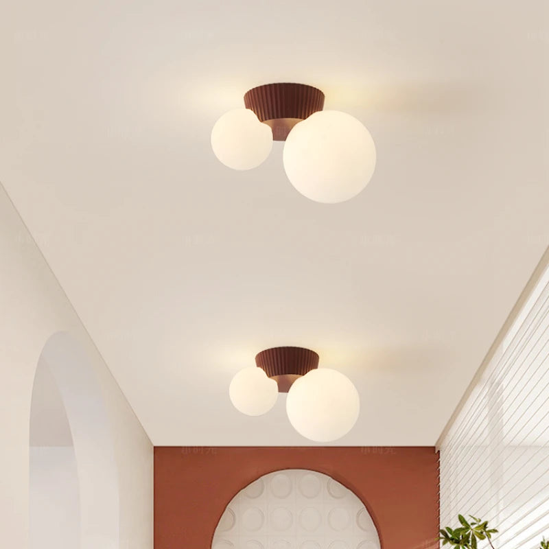 Luz de Teto Luméa | Design Moderno Francês com Duplo Globo
