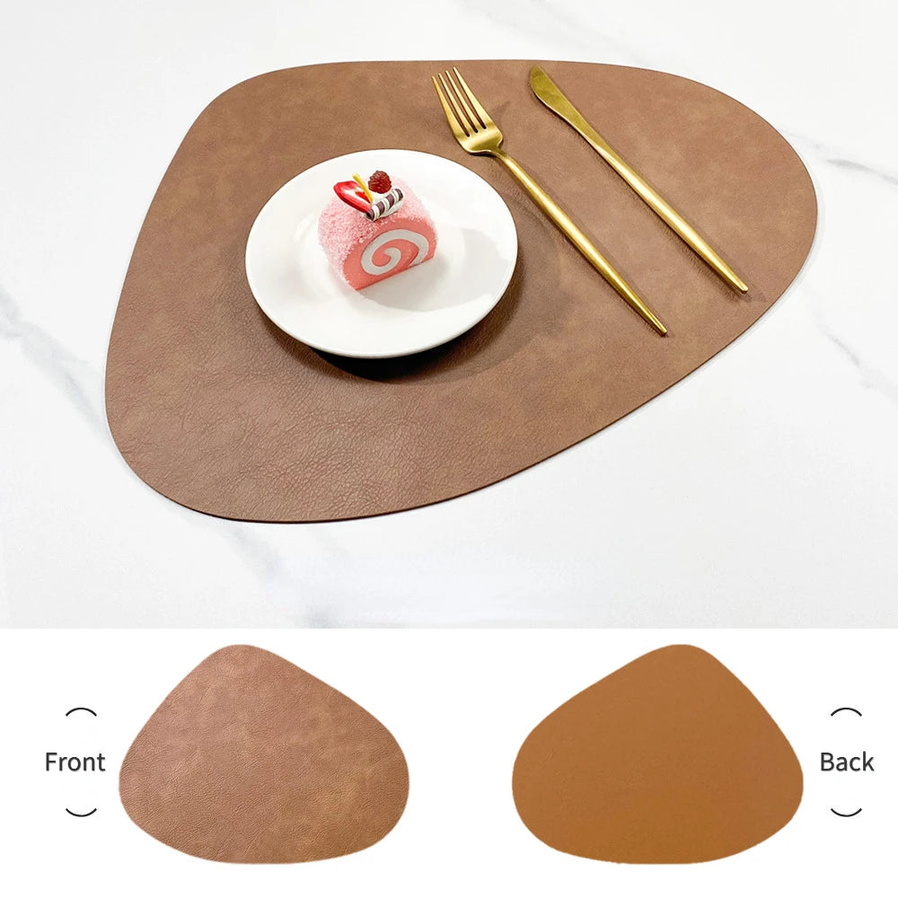 NordicDrop | Double-Sided Faux Leather Placemats | Non-Slip & Heat Resistant