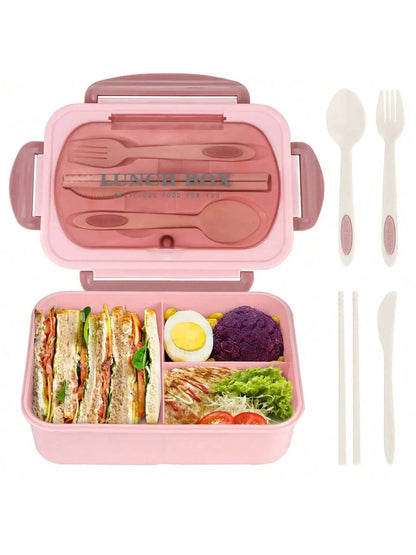 MealMate | Bento-Lunchbox mit Besteck | 4 Fächer & auslaufsicheres Design