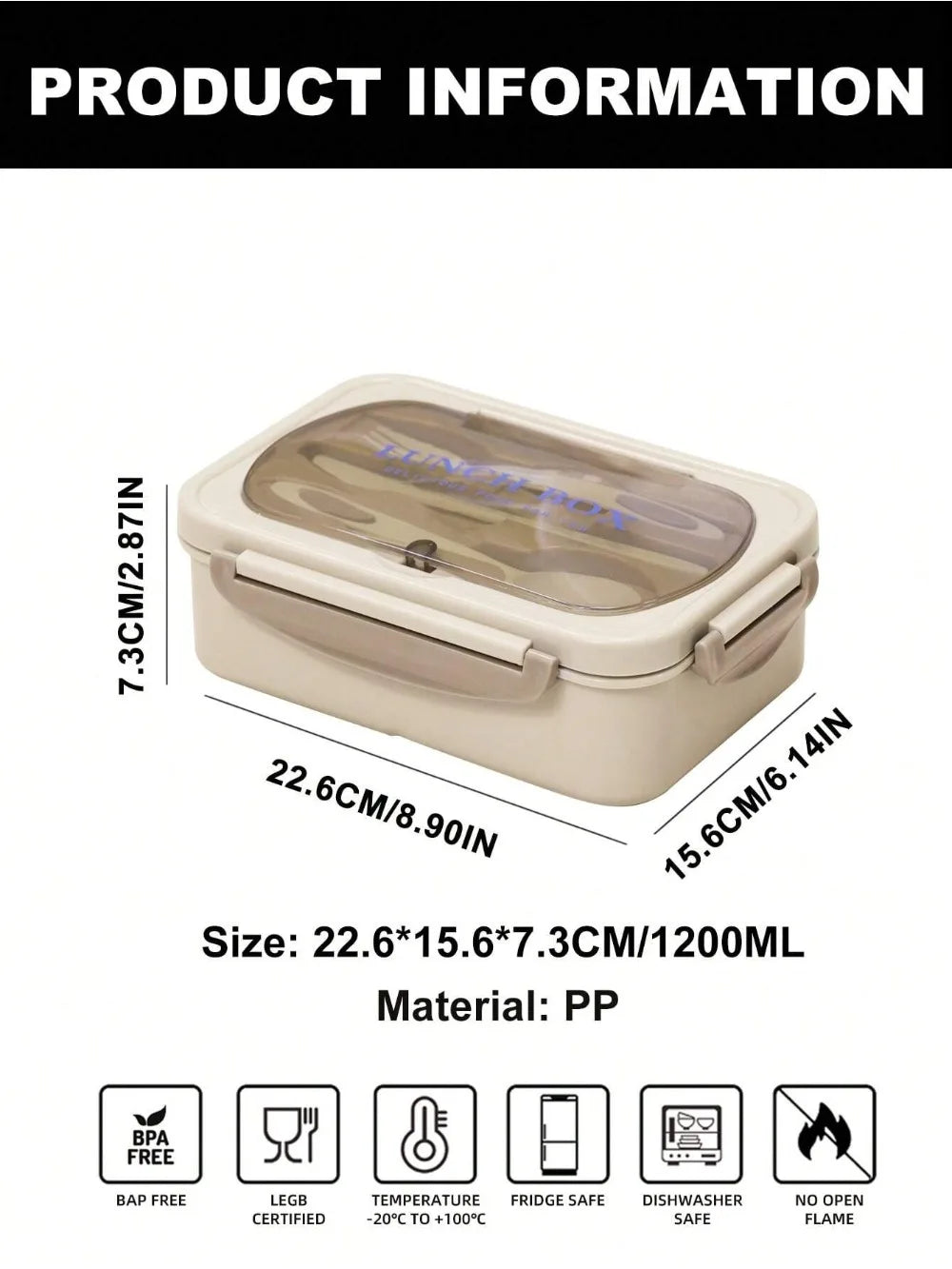 MealMate | Bento Lunch Box with Utensils | 4 Compartments & Leak-Proof Design