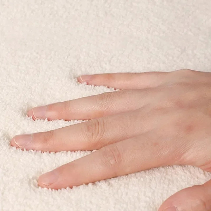 Covoare de Formă Irregulară Crem | Covor Moale Antiderapant Minimalist