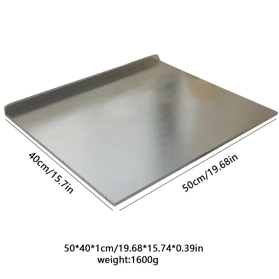Stainless Steel Chopping Board | Double-Sided Cutting & Kneading Panel – Durable Kitchen Tool