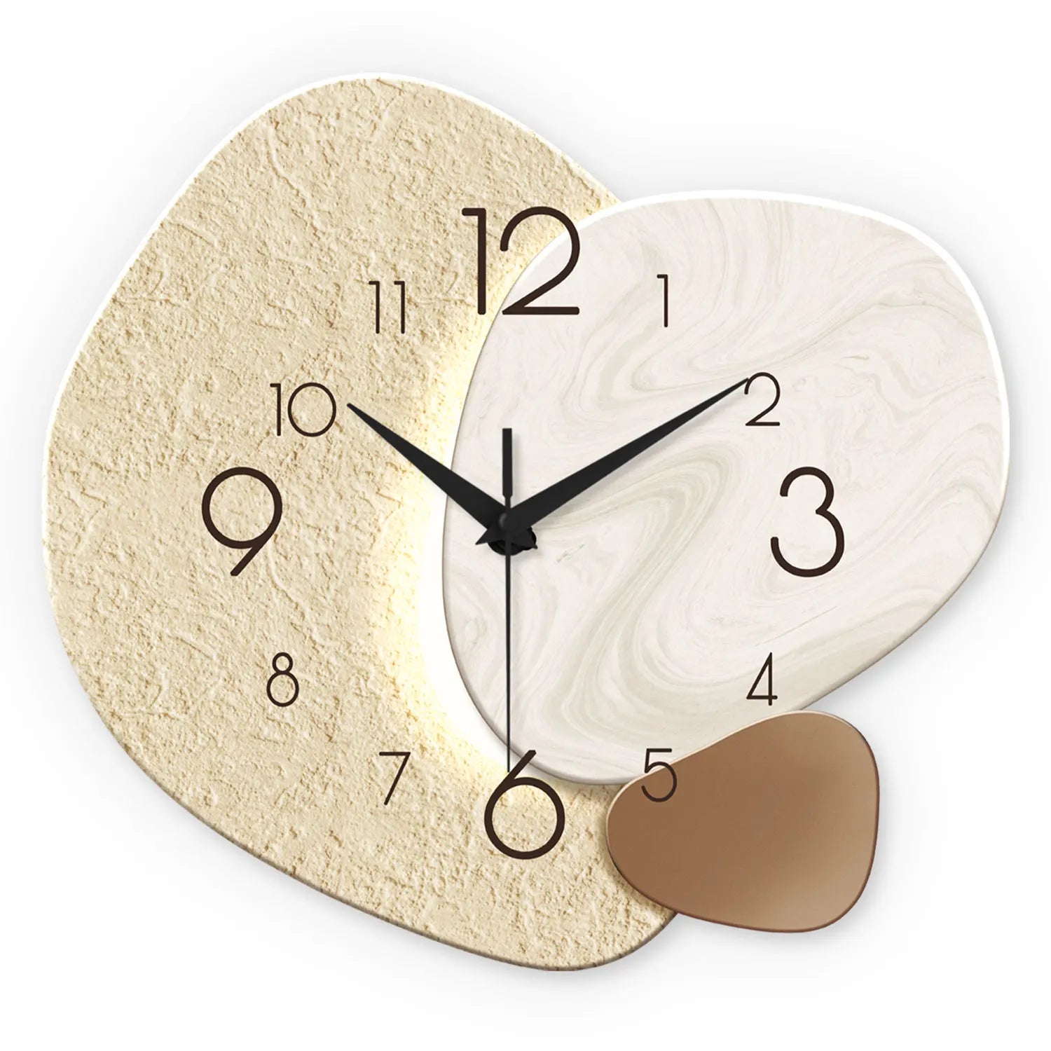 TempoStone | Modern Simple Wall Clock | Silent Quartz Design