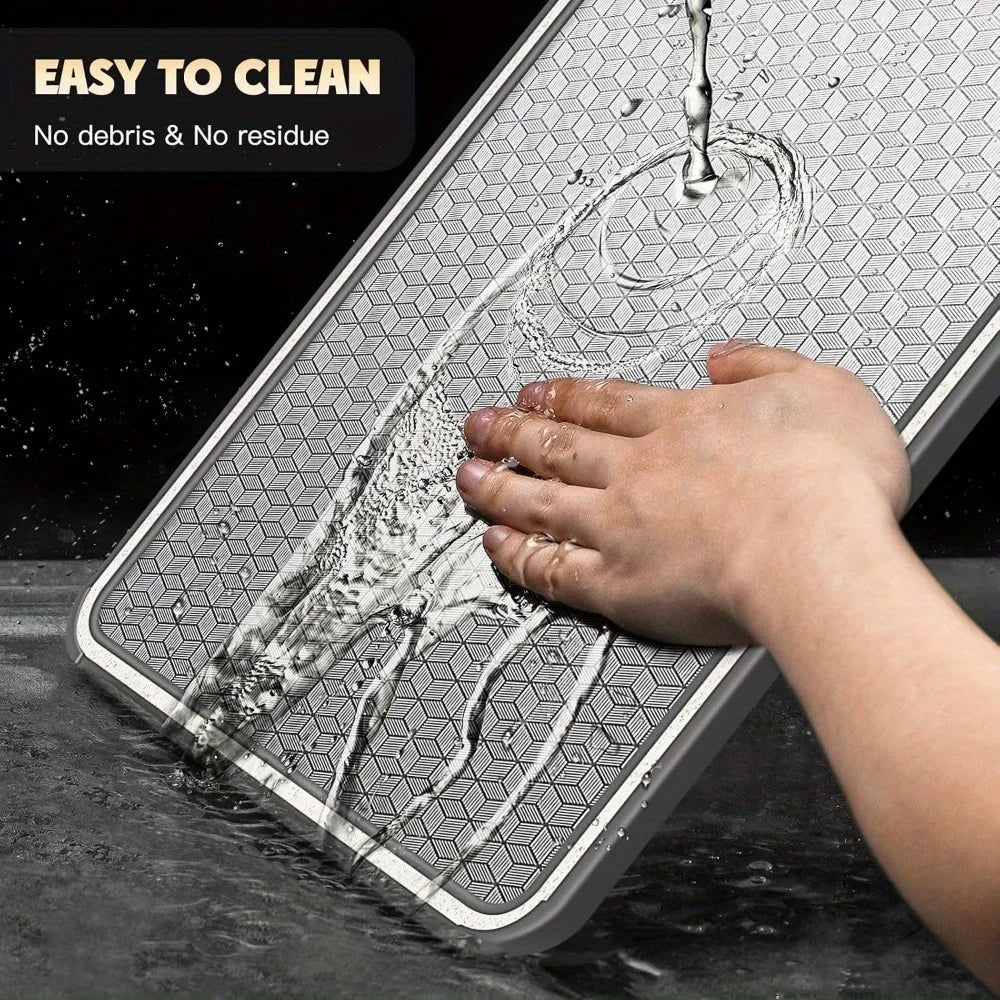 Stainless Steel Cutting Board | Double-Sided Scratch-Resistant Kitchen Board with Anti-Slip Silicone Edges