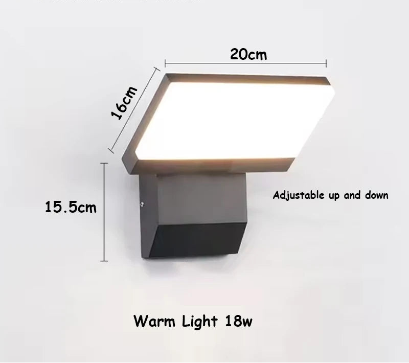 LumiFold Lámpara de Pared Exterior | IP65 Impermeable y Opción con Sensor de Movimiento
