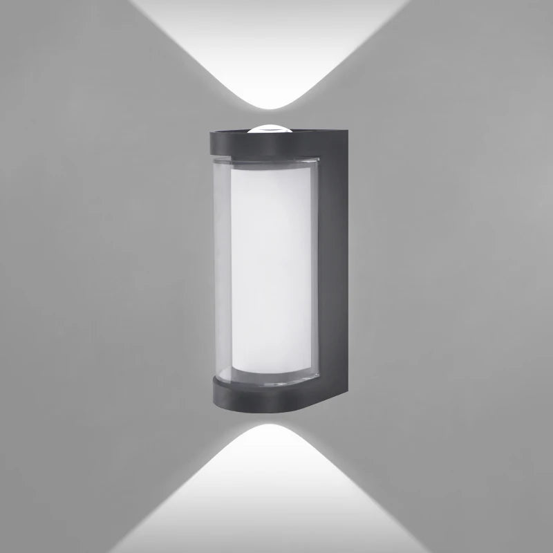 Moderne LED Væglampe | Vandtæt Udendørs Op- og Nedadrettet Væglampe