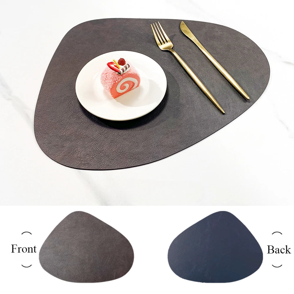 NordicDrop | Double-Sided Faux Leather Placemats | Non-Slip & Heat Resistant