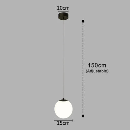 Luna Pendelleuchte | Nordisches modernes Glas-Kugel-Design