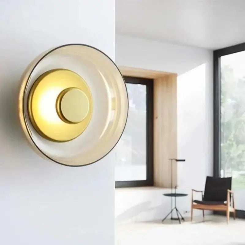 Nordic Glass LED Wall Sconce | Modern Round Decorative Wall Light