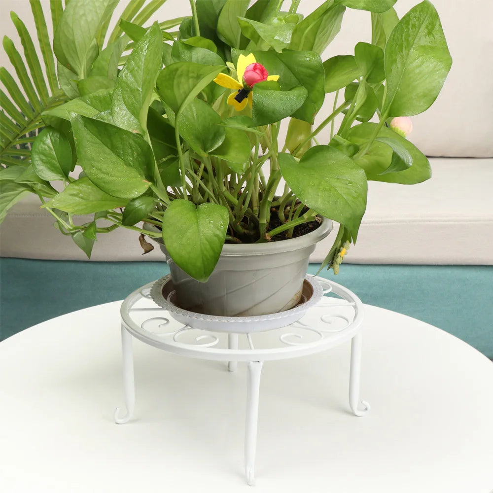Metal Plant Stand | Round Flower Pot Holder for Indoor & Outdoor Use – Durable Iron Planter Rack