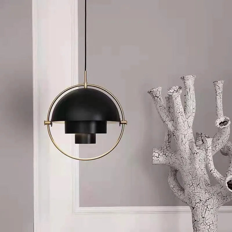 Moderne nordisk pendel | Skulpturel metalsuspensionslampe