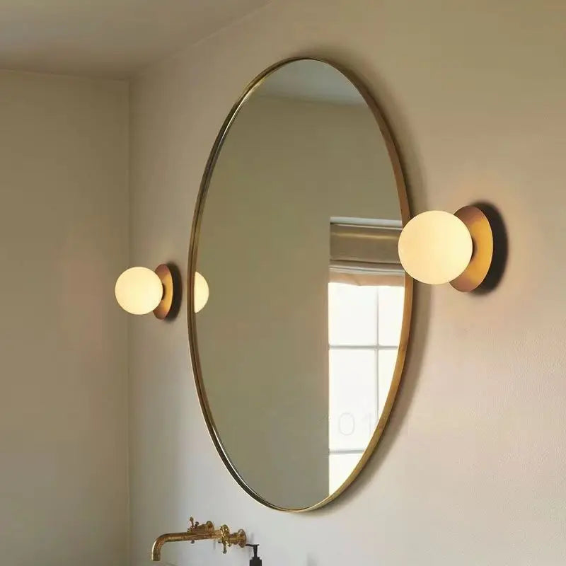 Nordic Globe Glass Wall Lamp | Minimalist Modern Bathroom & Bedroom Light