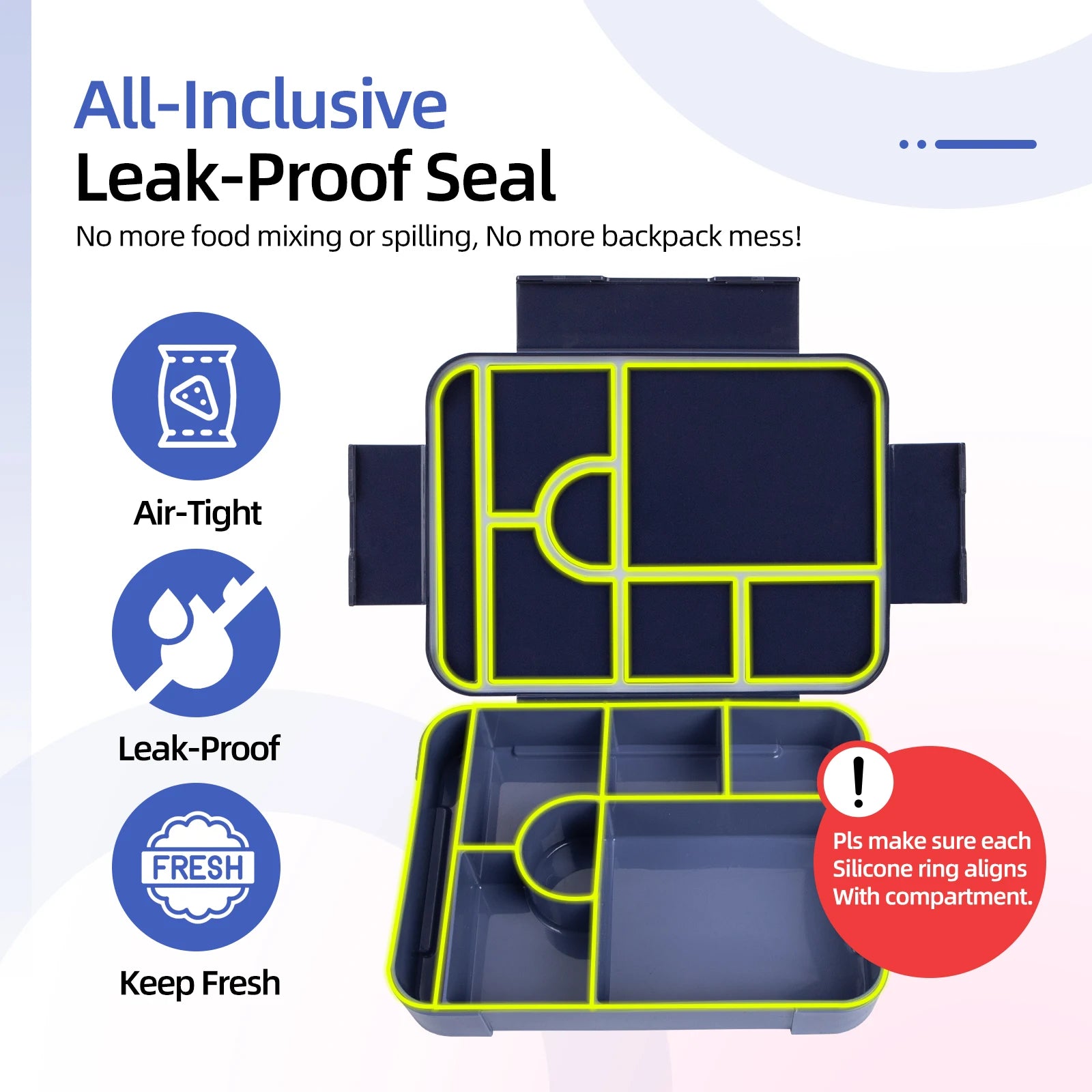 BentoMax | 1330ml Large Capacity Leak-Proof Bento Lunch Box – Microwave & Portable Food Container