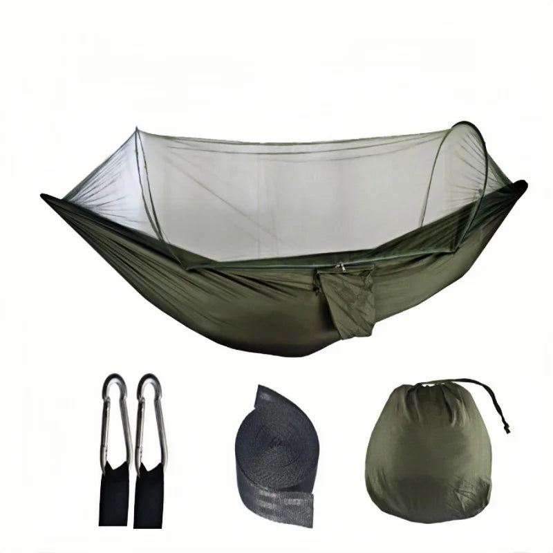 Mosquito Net Camping Hammock | Lightweight Parachute Nylon Hammock with Insect Protection